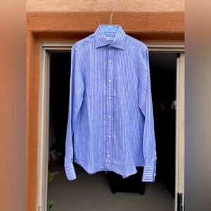 Nero SFumato Positano Pure Linen Men's Shirt | Long Sleeve, Never Worn | Size M